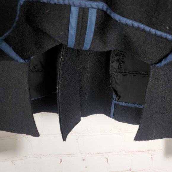 J CREW Boiled Wool Double Breasted Blazer Size 2 Black Surgeons Cuffs Womens - Picture 9 of 15